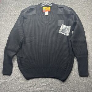 Spartan Uniform Outerwear Mens Sweater Black Size 4X Commando Pullover Patch NWT